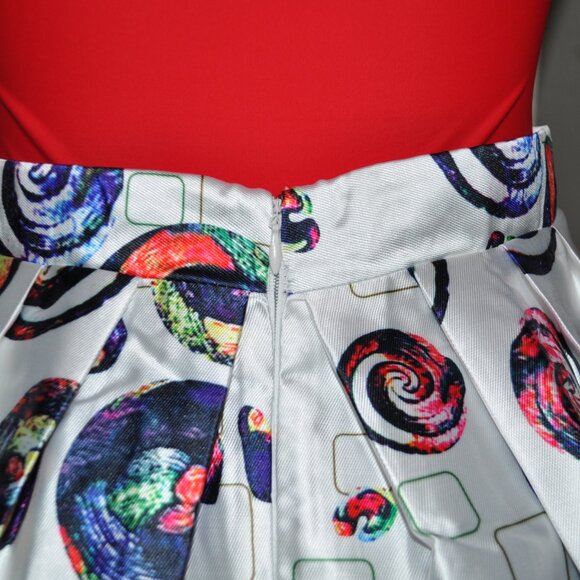 Skirt Fashion Pleated A-Line Female Print All-Match swing skirt Size S, M, L. - Picture 5 of 6